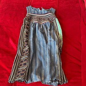 Adorable :Anthropologie : Article 22 Blue and White Patterned Top or short dress